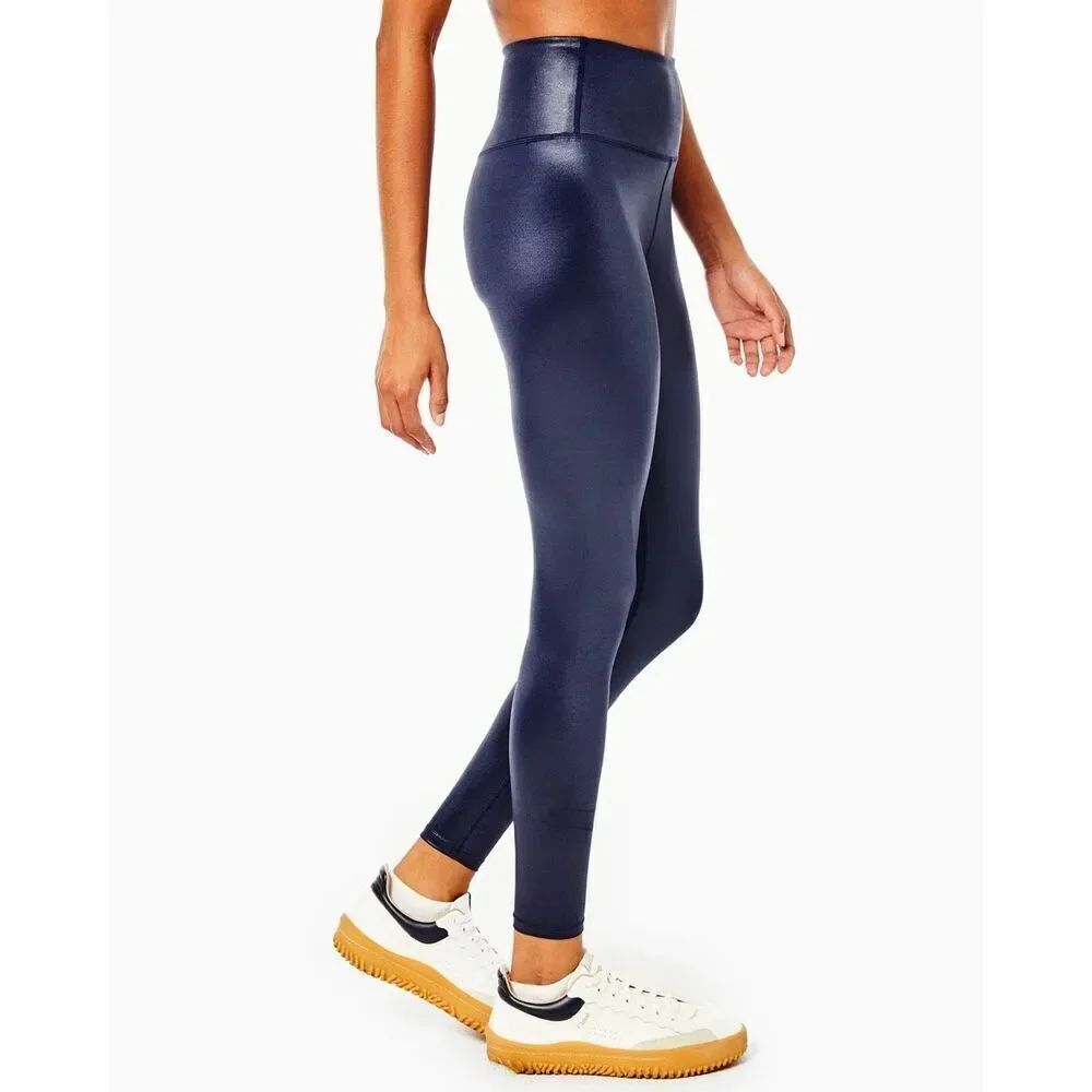 NWOT Addison Bay Navy Blue Sheen Luxe Addison Legging Size XL $108 MSRP